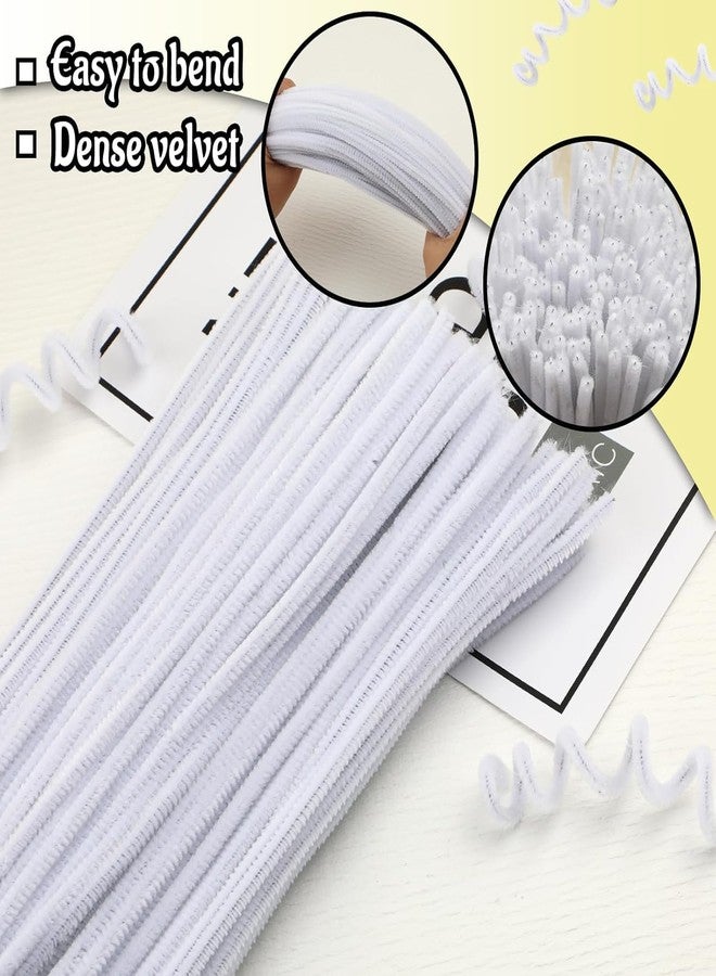 3A Featuretail 300Pc Set Tri Color Combo Pipe Cleaners Craft, Pipe Cleaners Chenille Stem Fuzzy Sticks Craft Supplies for flowers making, Home DIY (Light PInk, White & Light Blue) - Image 3